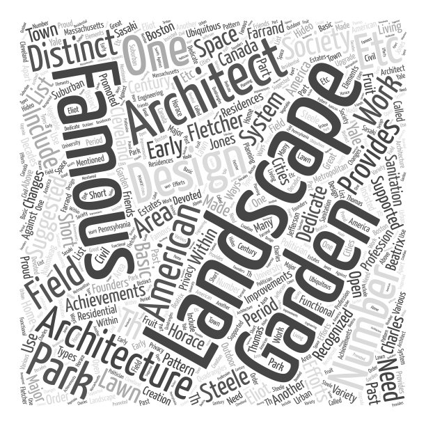 著名景观设计师字云概念图片下载