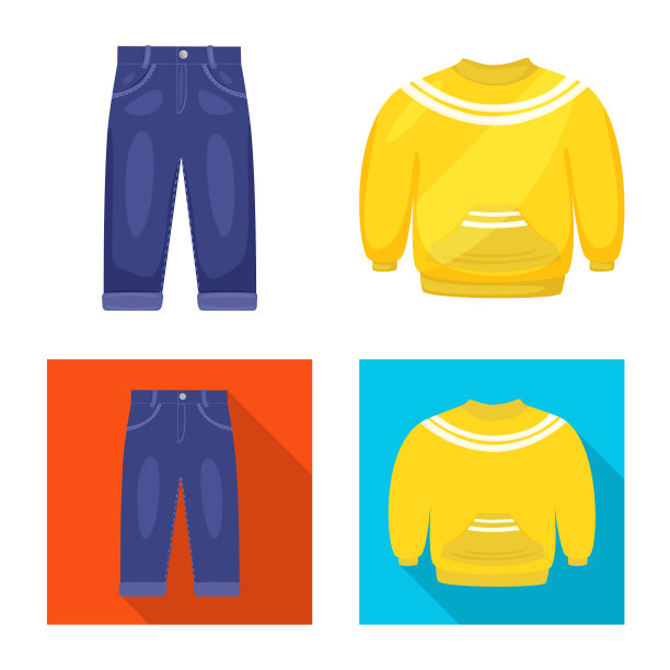 孤立对象时尚和服装符号集图片下载