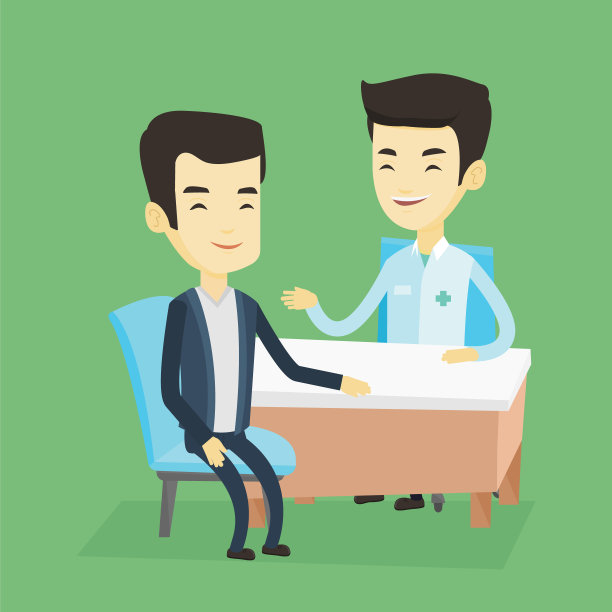 医生在办公室咨询男性病人图片下载