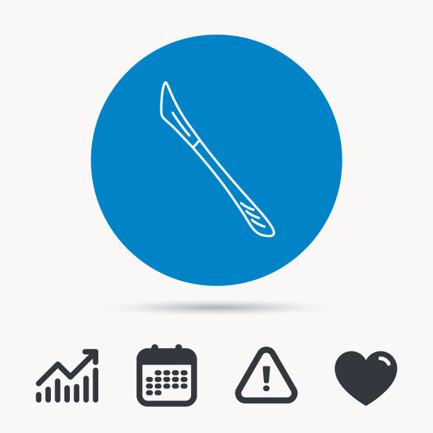 手术刀图标外科医生工具标志图片下载