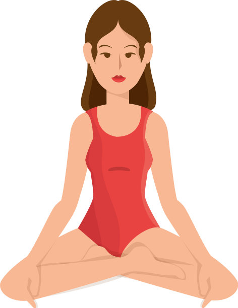 女人瑜伽卡通图片下载