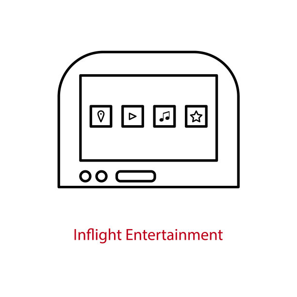 飞机上的娱乐屏幕图标图片下载