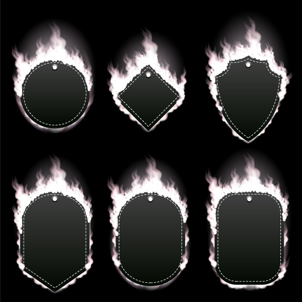 六个框架，周围有白色火焰图片下载