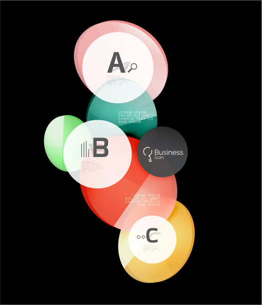 玻璃圈抽象背景图片下载
