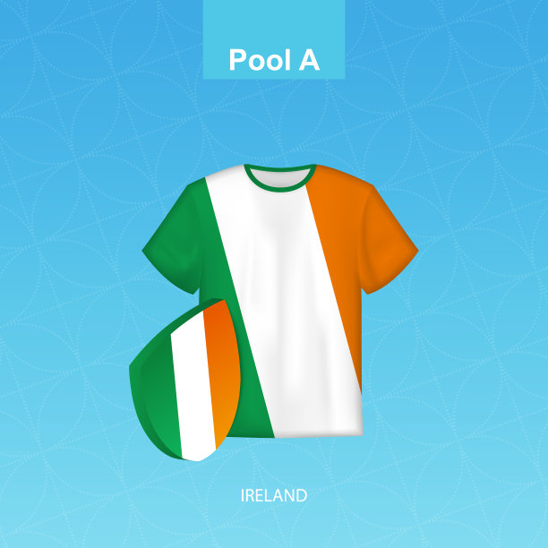 爱尔兰队带着爱尔兰国旗图片下载