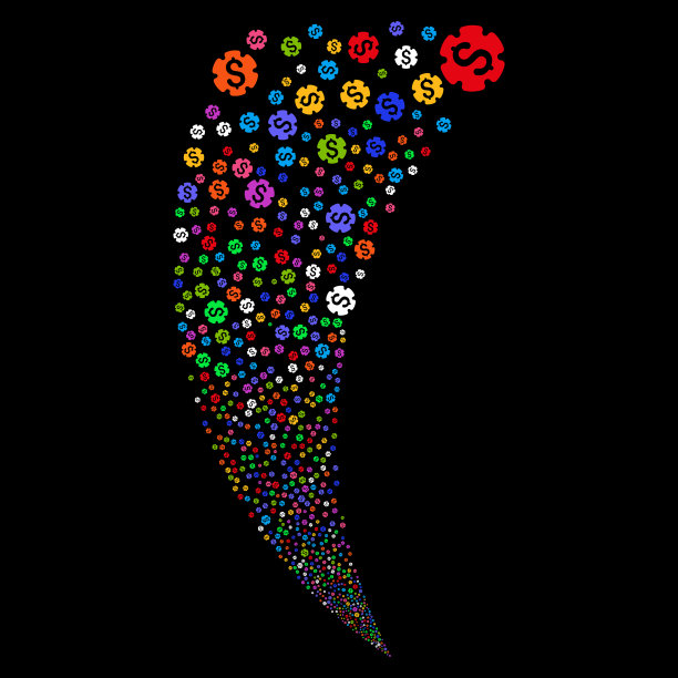 金融设置齿轮随机流图片下载