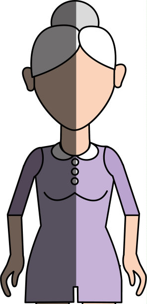 留着发型，穿着休闲装的老太太图片下载