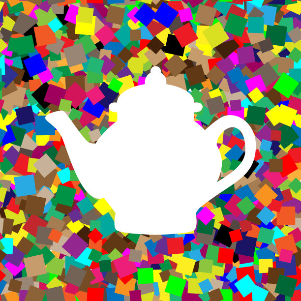 茶工标志上的白色图标是彩色的图片下载