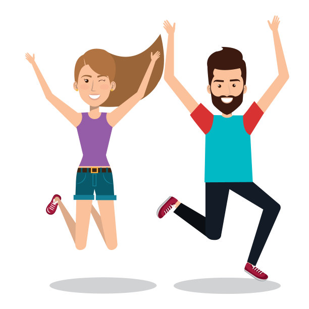 人们跳起来庆祝图片下载