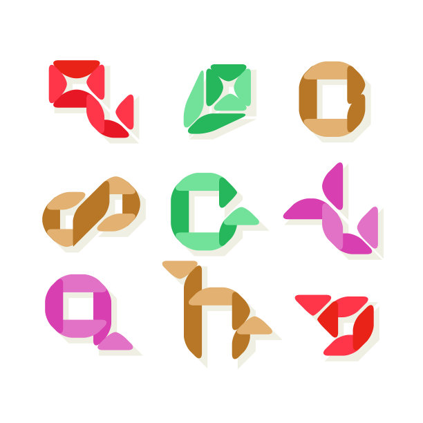 最小几何多色符号集的集合图片下载