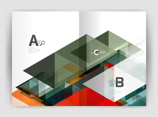 现代商业小册子或a4封面单张图片下载