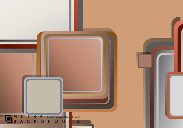 方形背景与石头和砖重叠图片下载