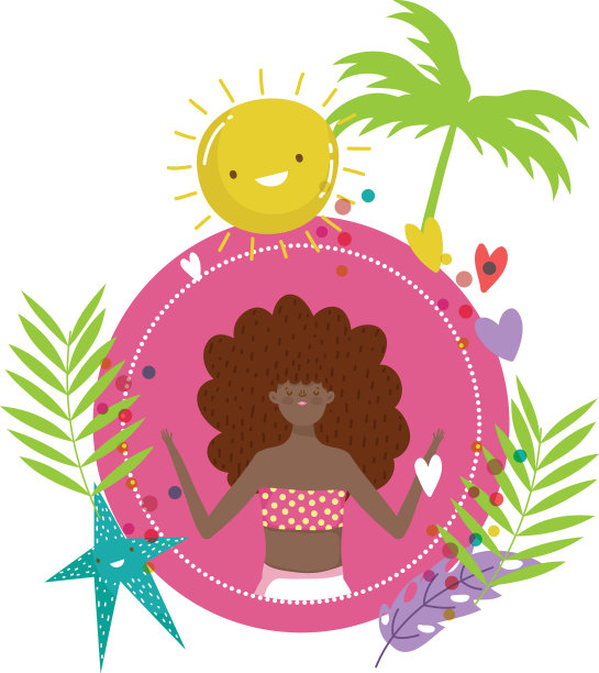 女孩与夏季泳衣设计图片下载