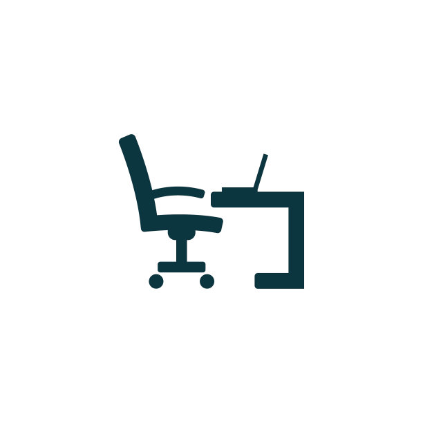 工作场所图标简单的家具标志图片下载