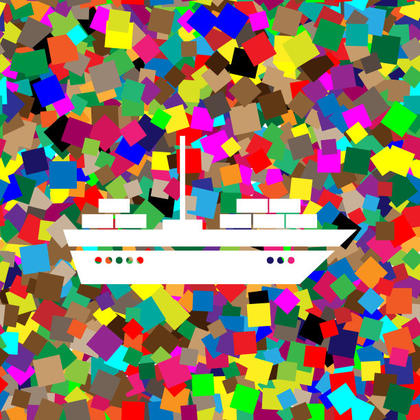 船的标志上有白色的图标图片下载