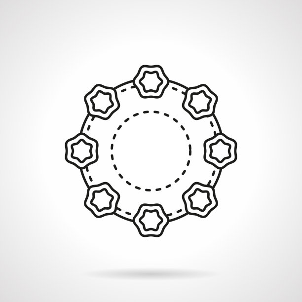 纪念品项链平线图标图片下载