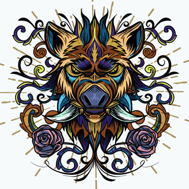 图案猪头猪2019猪符号图片下载