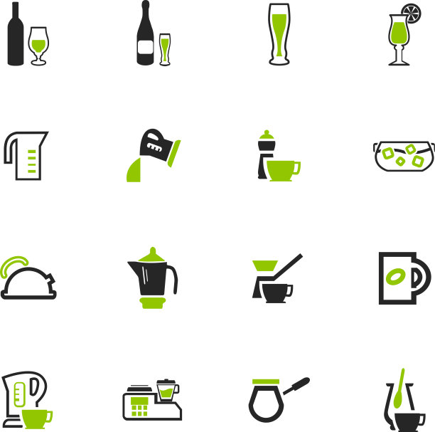 用于准备饮料图标的器皿图片下载