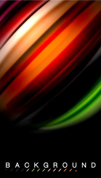 抽象波浪线条流体彩虹风格的颜色图片下载