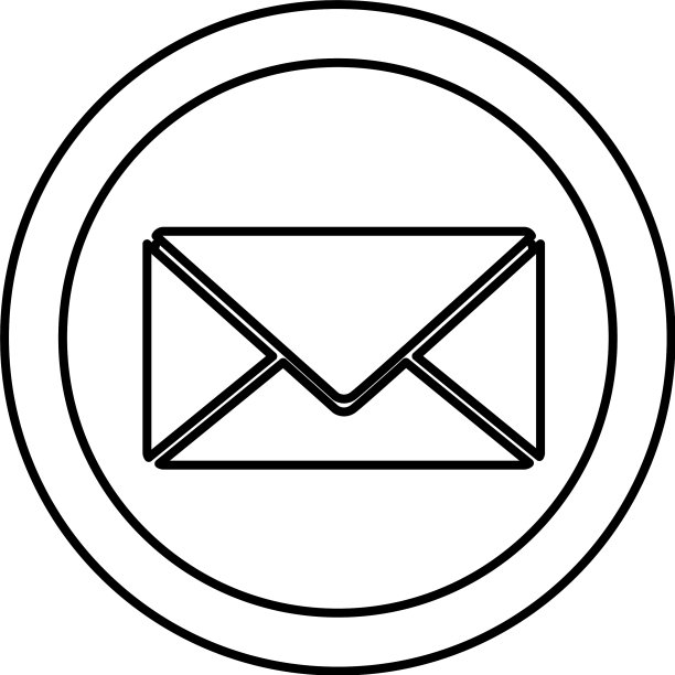 圆形符号字母消息图标图片下载