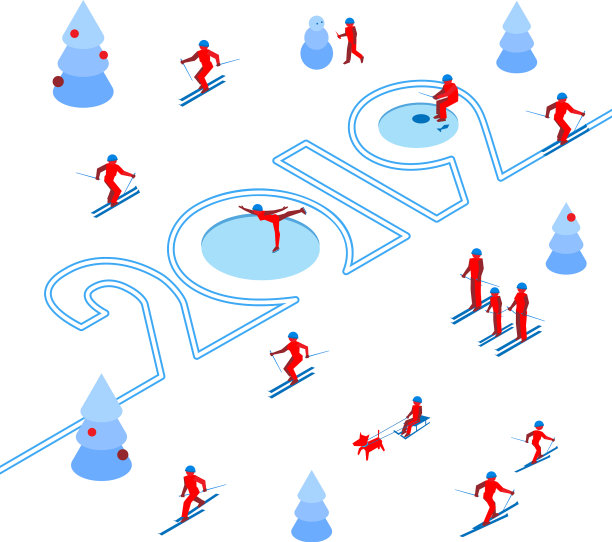 2019新年概念-在森林运动图片下载