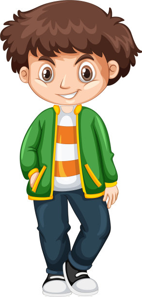 可爱快乐微笑的孩子孤立在白色图片下载