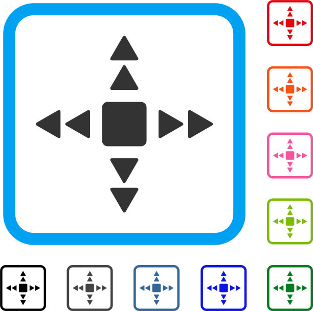 方向三角形框架图标图片下载