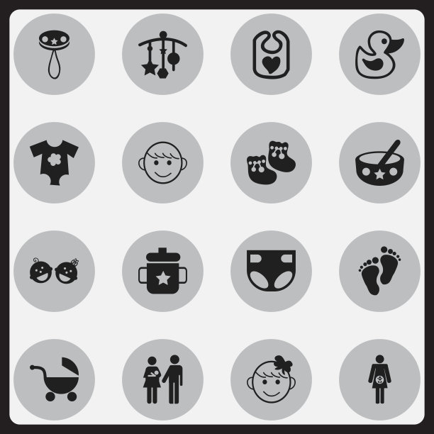 一组16可编辑的图标包括这样的符号图片下载