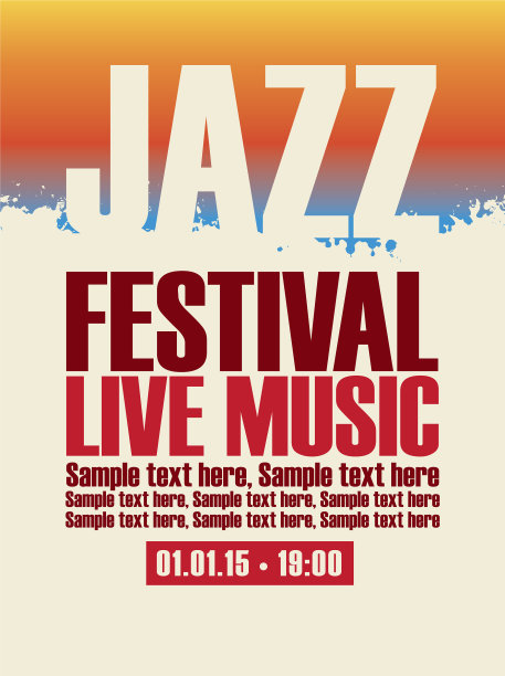 爵士音乐节的海报图片下载