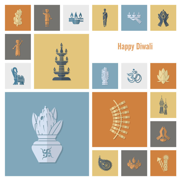 排灯节印度节日的图标图片下载