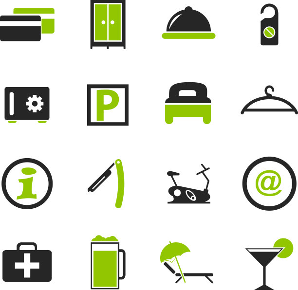 酒店房间图标集图片下载