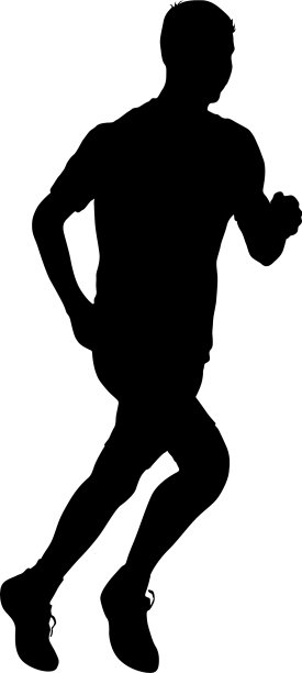 短跑运动员的剪影图片下载
