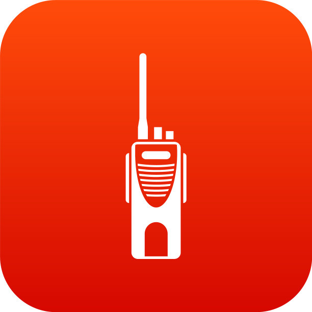 无线电发射机图标数字红色图片下载