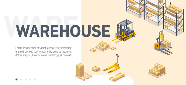 仓库服务站点等距模板图片下载