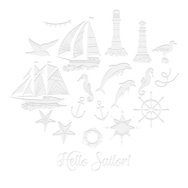 纸质航海背景与帆船图片下载