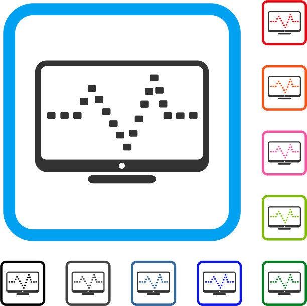 监控虚线脉冲框图标图片下载
