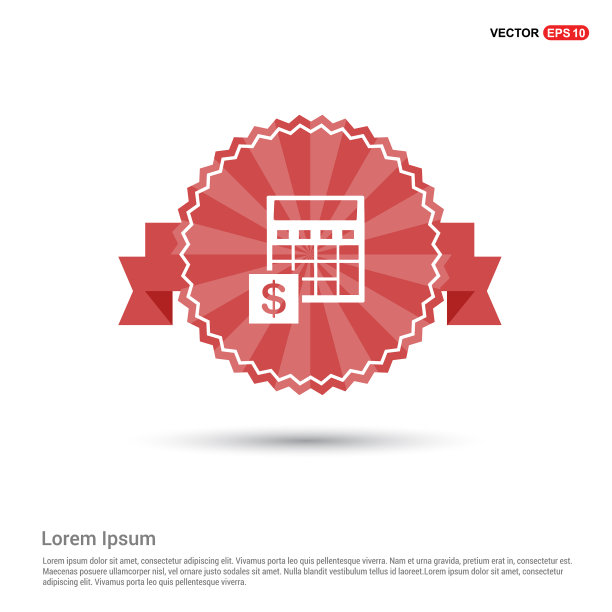 自动柜员机提款图标-红丝带条幅图片下载