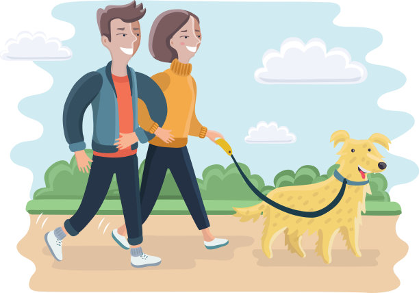 男人和女人在走路图片下载