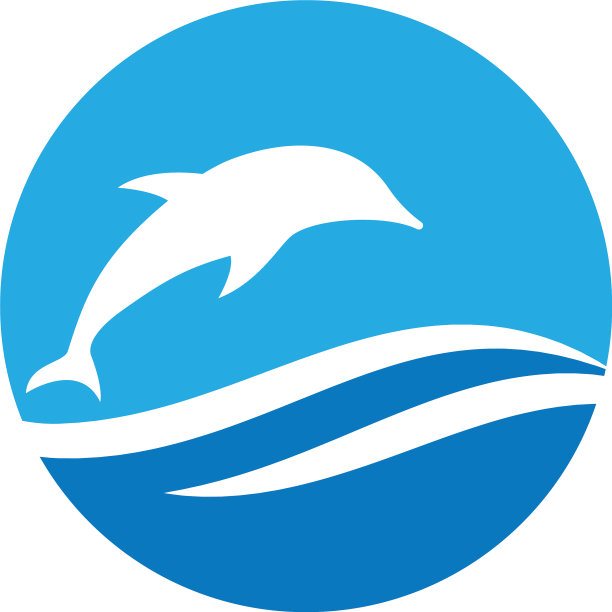 海豚标志图标图片下载