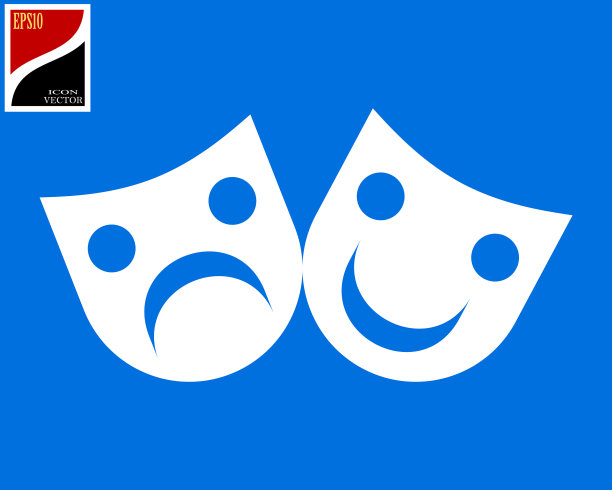 两个戏剧面具图片下载