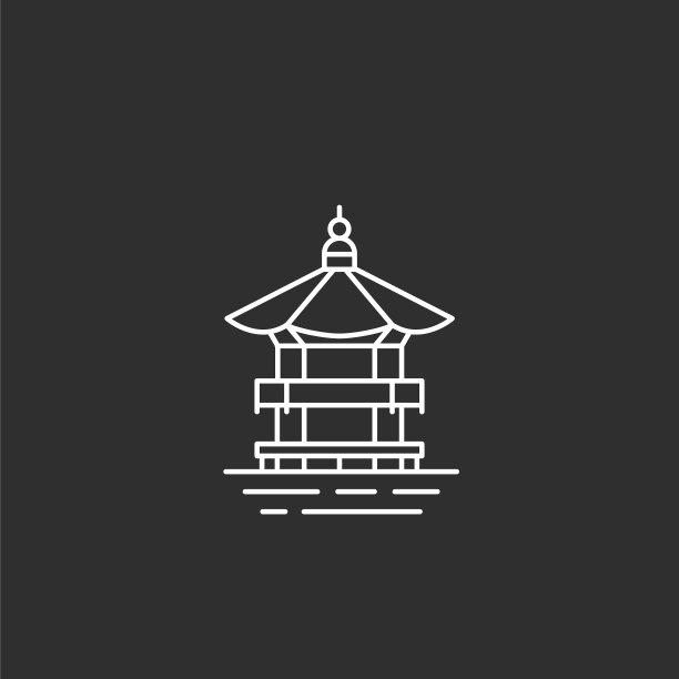 轮廓风格的韩国地标图片下载