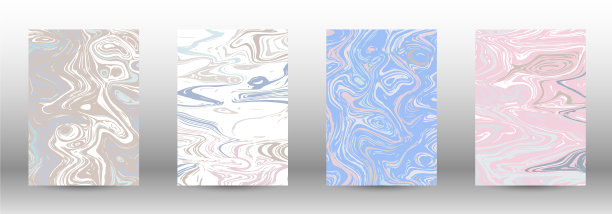 一套现代封面抽象大理石图案图片下载