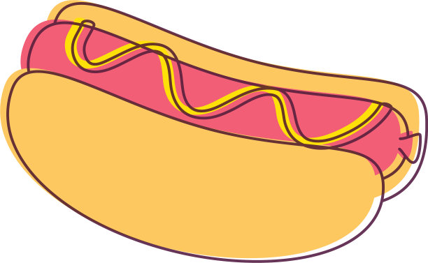 孤立热狗设计图片下载