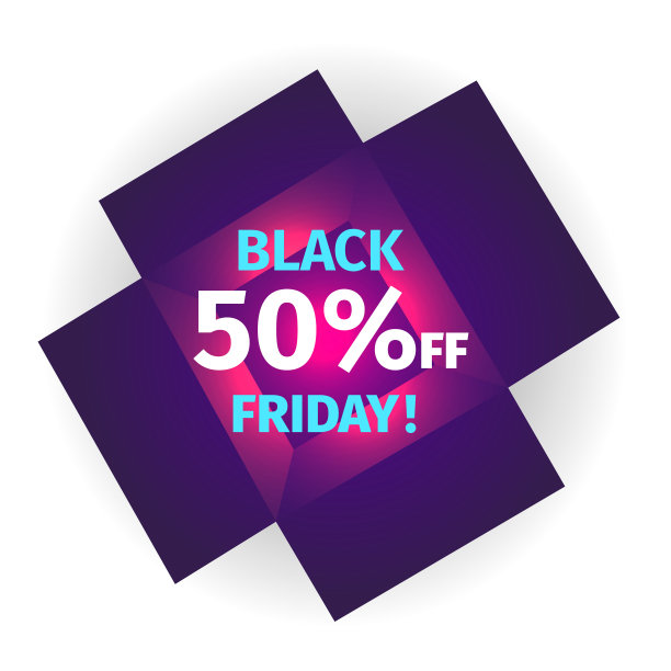 黑色星期五的横幅是一个打开的盒子图片下载