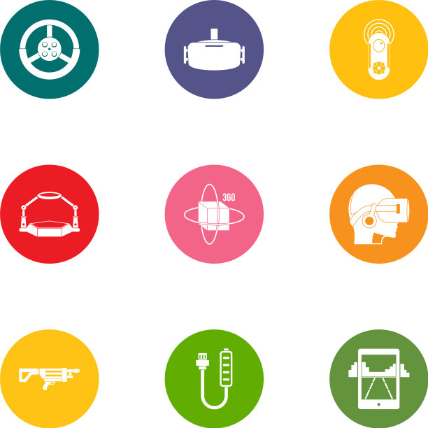 自动控制图标设置平面样式图片下载