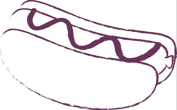 孤立热狗设计图片下载