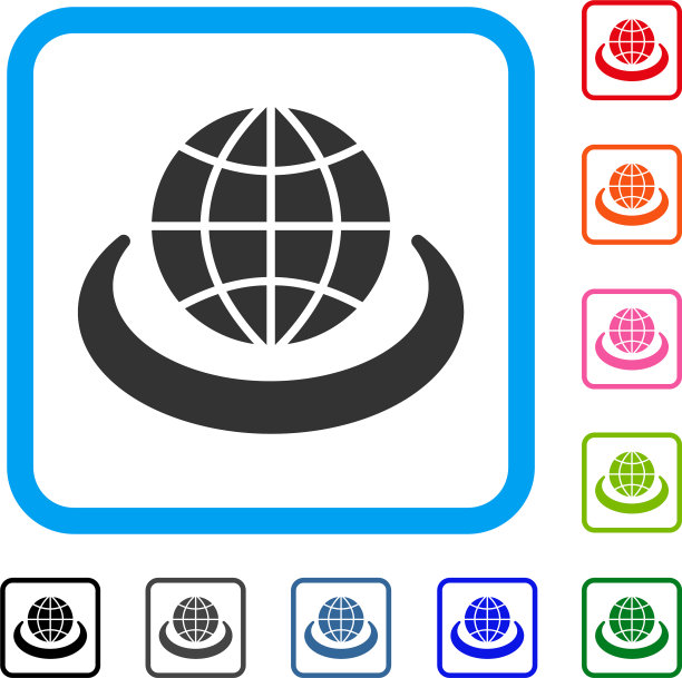 全球网络框架图标图片下载