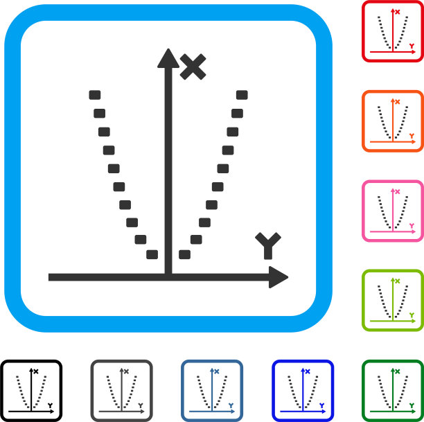 虚线抛物线图框图标图片下载