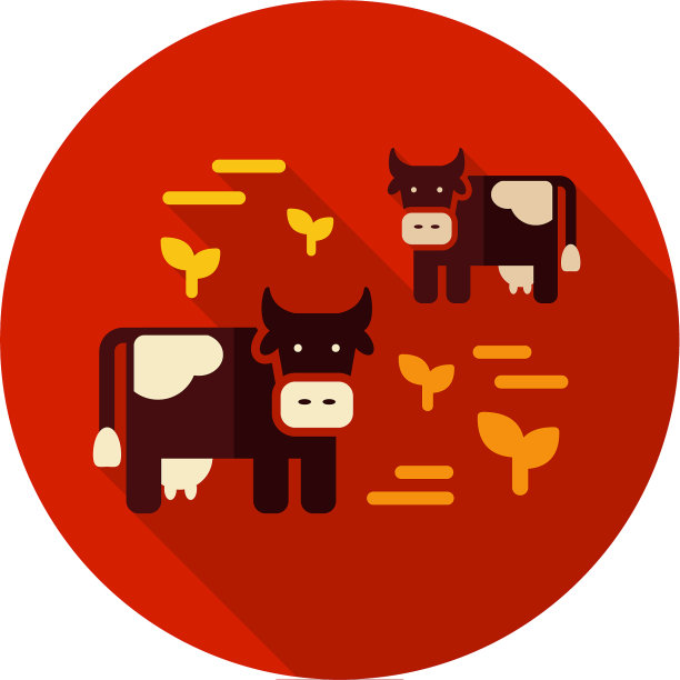 牧场上的牛图标图片下载