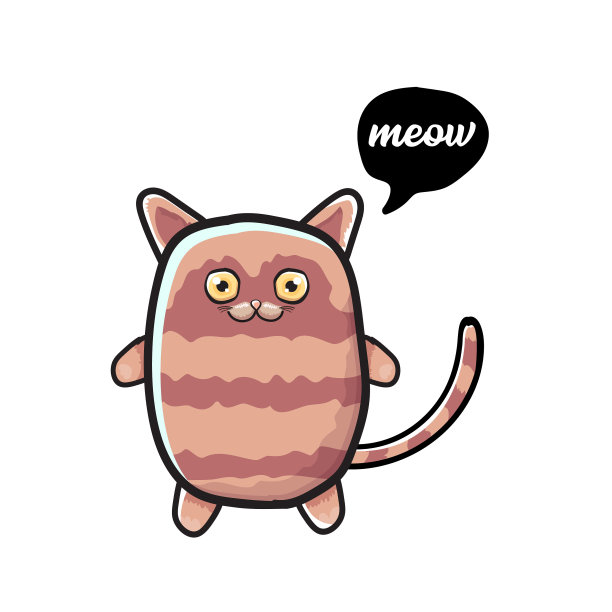 可爱的猫孤立在白色的背景图片下载